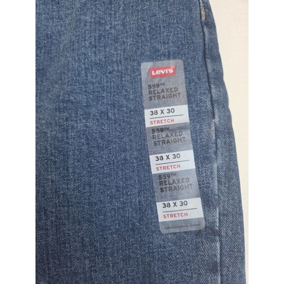 Levi Strauss & Co. Men's 559 Straight Jeans Size 38x30, Relaxed Fit, Medium Wash - Picture 3 of 7